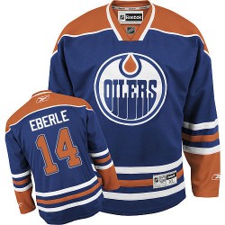 Authentic Reebok Youth Jordan Eberle Home Jersey - NHL 14 Edmonton Oilers