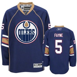 Authentic Reebok Adult Mark Fayne Third Jersey - NHL 5 Edmonton Oilers