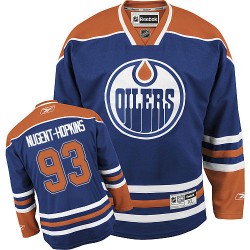 Authentic Reebok Youth Ryan Nugent-Hopkins Home Jersey - NHL 93 Edmonton Oilers