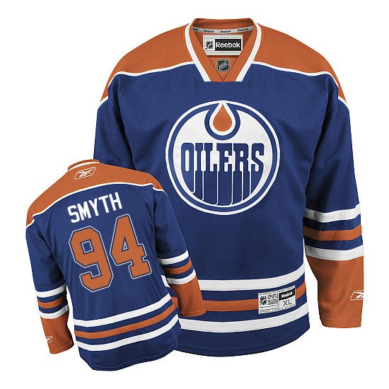 Authentic Reebok Youth Ryan Smyth Home Jersey - NHL 94 Edmonton Oilers