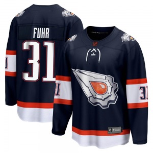 Breakaway Fanatics Branded Youth Grant Fuhr Navy Special Edition 2.0 Jersey - NHL Edmonton Oilers