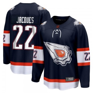 Breakaway Fanatics Branded Youth Jean-Francois Jacques Navy Special Edition 2.0 Jersey - NHL Edmonton Oilers