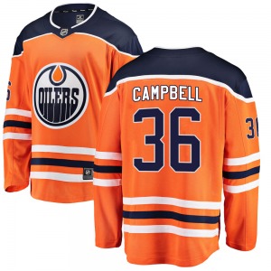 Breakaway Fanatics Branded Youth Jack Campbell Orange Home Jersey - NHL Edmonton Oilers