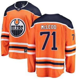 Breakaway Fanatics Branded Youth Ryan McLeod Orange Home Jersey - NHL Edmonton Oilers