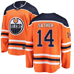 Authentic Fanatics Branded Youth Glen Sather Orange r Home Breakaway Jersey - NHL Edmonton Oilers