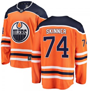 Breakaway Fanatics Branded Youth Stuart Skinner Orange Home Jersey - NHL Edmonton Oilers
