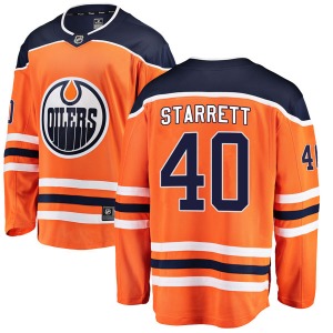 Authentic Fanatics Branded Youth Shane Starrett Orange r Home Breakaway Jersey - NHL Edmonton Oilers