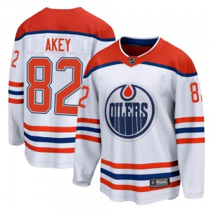 Breakaway Fanatics Branded Youth Beau Akey White 2020/21 Special Edition Jersey - NHL Edmonton Oilers