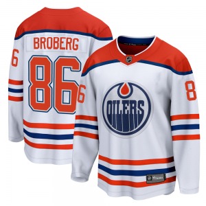 Breakaway Fanatics Branded Youth Philip Broberg White 2020/21 Special Edition Jersey - NHL Edmonton Oilers
