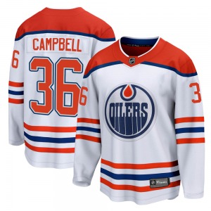 Breakaway Fanatics Branded Youth Jack Campbell White 2020/21 Special Edition Jersey - NHL Edmonton Oilers