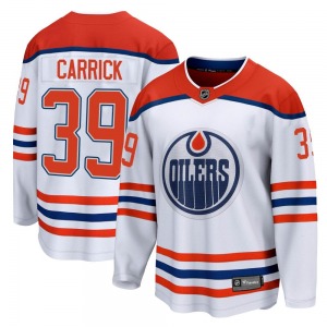 Breakaway Fanatics Branded Youth Sam Carrick White 2020/21 Special Edition Jersey - NHL Edmonton Oilers