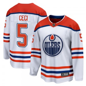 Breakaway Fanatics Branded Youth Cody Ceci White 2020/21 Special Edition Jersey - NHL Edmonton Oilers