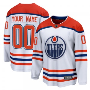 Breakaway Fanatics Branded Youth Custom White Custom 2020/21 Special Edition Jersey - NHL Edmonton Oilers