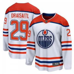 Breakaway Fanatics Branded Youth Leon Draisaitl White 2020/21 Special Edition Jersey - NHL Edmonton Oilers