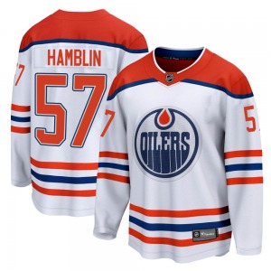 Breakaway Fanatics Branded Youth James Hamblin White 2020/21 Special Edition Jersey - NHL Edmonton Oilers