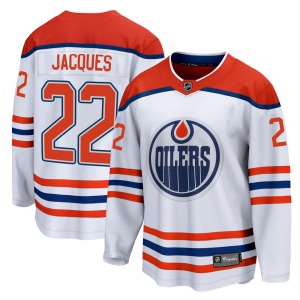 Breakaway Fanatics Branded Youth Jean-Francois Jacques White 2020/21 Special Edition Jersey - NHL Edmonton Oilers
