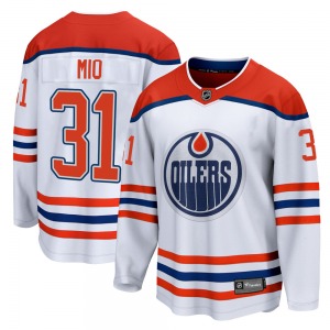 Breakaway Fanatics Branded Youth Eddie Mio White 2020/21 Special Edition Jersey - NHL Edmonton Oilers