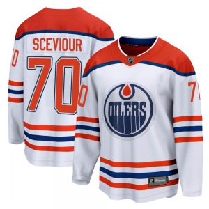 Breakaway Fanatics Branded Youth Colton Sceviour White 2020/21 Special Edition Jersey - NHL Edmonton Oilers