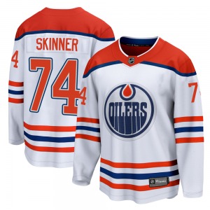 Breakaway Fanatics Branded Youth Stuart Skinner White 2020/21 Special Edition Jersey - NHL Edmonton Oilers