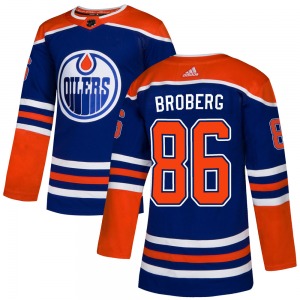 Authentic Adidas Youth Philip Broberg Royal Alternate Jersey - NHL Edmonton Oilers