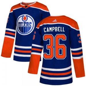 Authentic Adidas Youth Jack Campbell Royal Alternate Jersey - NHL Edmonton Oilers