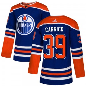Authentic Adidas Youth Sam Carrick Royal Alternate Jersey - NHL Edmonton Oilers