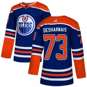 Authentic Adidas Youth Vincent Desharnais Royal Alternate Jersey - NHL Edmonton Oilers