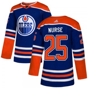 Authentic Adidas Youth Darnell Nurse Royal Alternate Jersey - NHL Edmonton Oilers