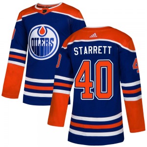 Authentic Adidas Youth Shane Starrett Royal Alternate Jersey - NHL Edmonton Oilers