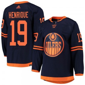 Authentic Adidas Youth Adam Henrique Navy Alternate Primegreen Pro Jersey - NHL Edmonton Oilers