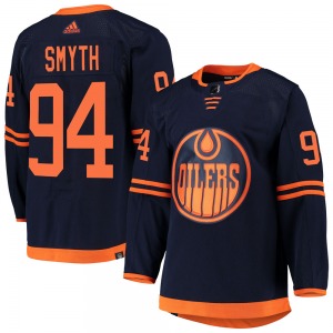 Authentic Adidas Youth Ryan Smyth Navy Alternate Primegreen Pro Jersey - NHL Edmonton Oilers