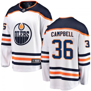 Breakaway Fanatics Branded Youth Jack Campbell White Away Jersey - NHL Edmonton Oilers