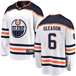 Breakaway Fanatics Branded Youth Ben Gleason White Away Jersey - NHL Edmonton Oilers