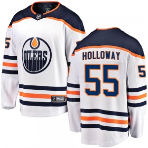 Breakaway Fanatics Branded Youth Dylan Holloway White Away Jersey - NHL Edmonton Oilers