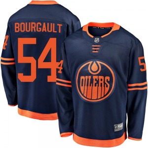Breakaway Fanatics Branded Youth Xavier Bourgault Navy Alternate 2018/19 Jersey - NHL Edmonton Oilers