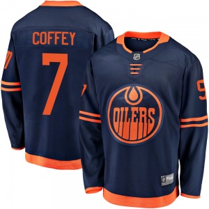 Breakaway Fanatics Branded Youth Paul Coffey Navy Alternate 2018/19 Jersey - NHL Edmonton Oilers