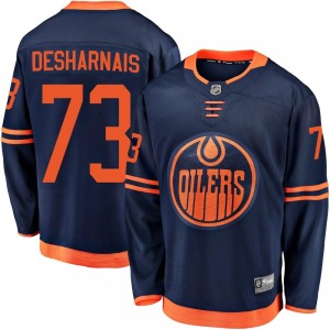 Breakaway Fanatics Branded Youth Vincent Desharnais Navy Alternate 2018/19 Jersey - NHL Edmonton Oilers