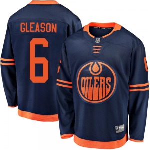 Breakaway Fanatics Branded Youth Ben Gleason Navy Alternate 2018/19 Jersey - NHL Edmonton Oilers