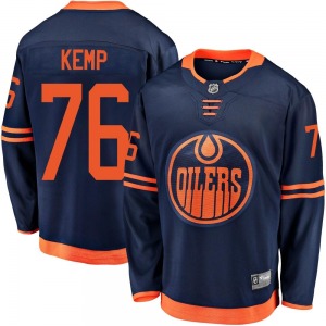Breakaway Fanatics Branded Youth Philip Kemp Navy Alternate 2018/19 Jersey - NHL Edmonton Oilers