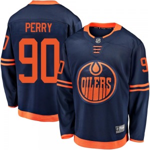 Breakaway Fanatics Branded Youth Corey Perry Navy Alternate 2018/19 Jersey - NHL Edmonton Oilers