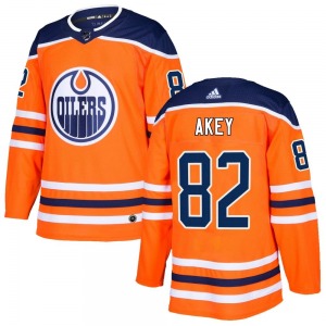 Authentic Adidas Youth Beau Akey Orange r Home Jersey - NHL Edmonton Oilers