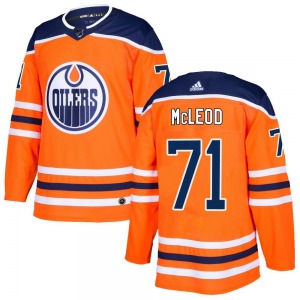 Authentic Adidas Youth Ryan McLeod Orange r Home Jersey - NHL Edmonton Oilers