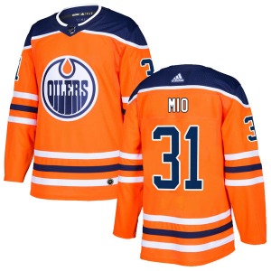 Authentic Adidas Youth Eddie Mio Orange r Home Jersey - NHL Edmonton Oilers