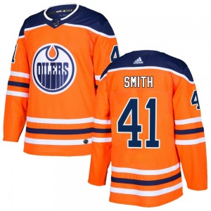 Authentic Adidas Youth Mike Smith Orange r Home Jersey - NHL Edmonton Oilers