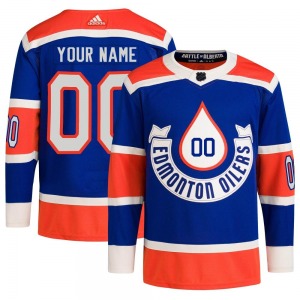 Authentic Adidas Youth Custom Royal Custom 2023 Heritage Classic Primegreen Jersey - NHL Edmonton Oilers