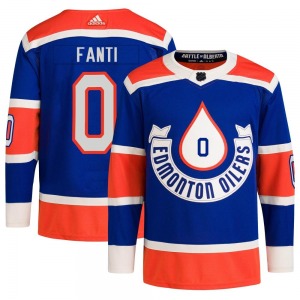 Authentic Adidas Youth Ryan Fanti Royal 2023 Heritage Classic Primegreen Jersey - NHL Edmonton Oilers