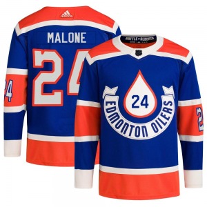 Authentic Adidas Youth Brad Malone Royal 2023 Heritage Classic Primegreen Jersey - NHL Edmonton Oilers