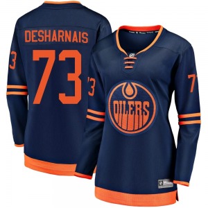 Breakaway Fanatics Branded Women's Vincent Desharnais Navy Alternate 2018/19 Jersey - NHL Edmonton Oilers