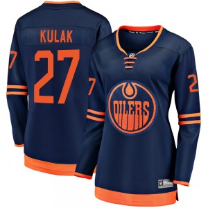 Breakaway Fanatics Branded Women's Brett Kulak Navy Alternate 2018/19 Jersey - NHL Edmonton Oilers