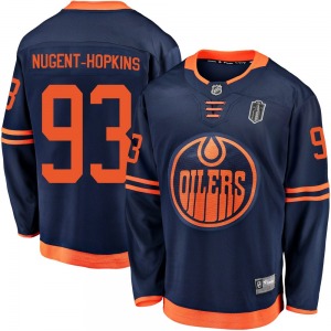 Breakaway Fanatics Branded Adult Ryan Nugent-Hopkins Navy Alternate 2018/19 2025 Stanley Cup Final Jersey - NHL Edmonton Oilers